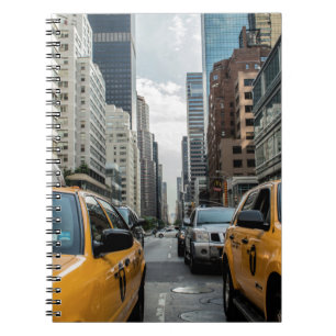 New Yorker Taxistände in der Stadt Notizblock
