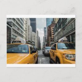 New Yorker Taxistände in der Stadt Postkarte
