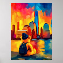 New Yorker Teddy Fauvist Manhattan Sonnenuntergang