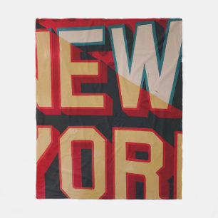 New Yorker Text Fleecedecke
