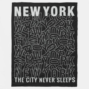 New Yorker Typografie-Fleece-Decken Fleecedecke