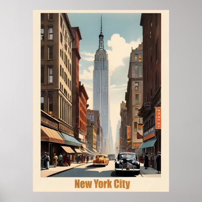 New Yorker Vintage-Poster Poster (Vorne)
