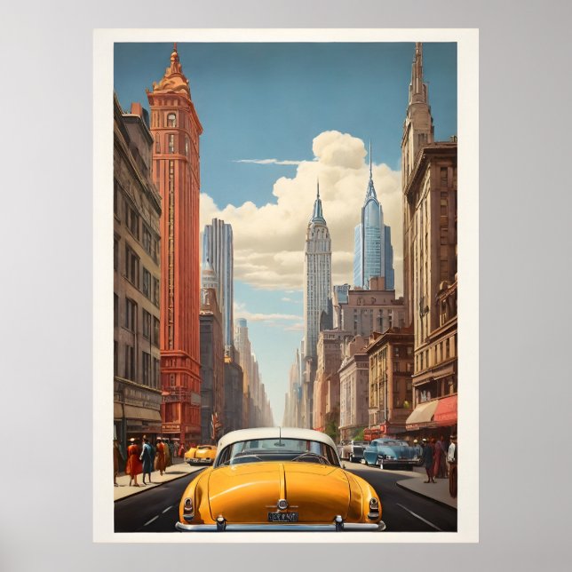 New Yorker Vintage-Poster Poster (Vorne)