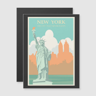 New Yorker Vintage-Tourismuswerbung Magnetkarte