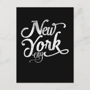 New Yorker Vintage-Typografie Postkarte