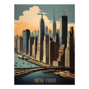 New Yorker Vintageplakat Fotodruck