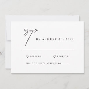 New Yorker Wasserfarben-Illustration Hochzeit-RSVP Karte