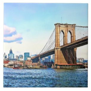 New Yorker Widerlager der Brooklyn Bridge Fliese