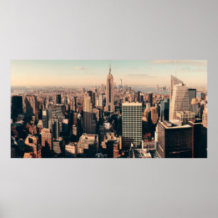 New Yorker Wolkenkratzer Dachterrasse Stadtansicht Poster