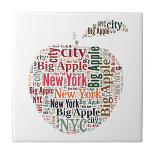 New Yorker Wörterwolke Fliese