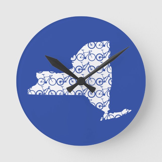 New- Yorkfahrrad Runde Wanduhr (Vorderseite)