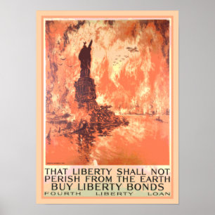 New- Yorkfreiheitsstatue kommt nicht Bindungen um Poster