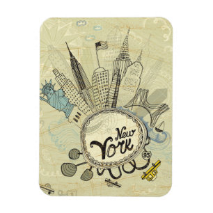 New- Yorkgekritzel-Plakat Magnet