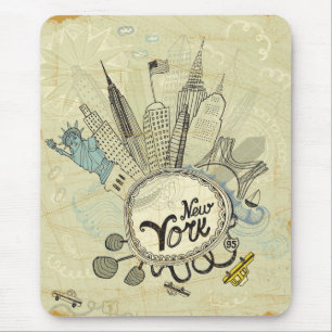 New- Yorkgekritzel-Plakat Mousepad