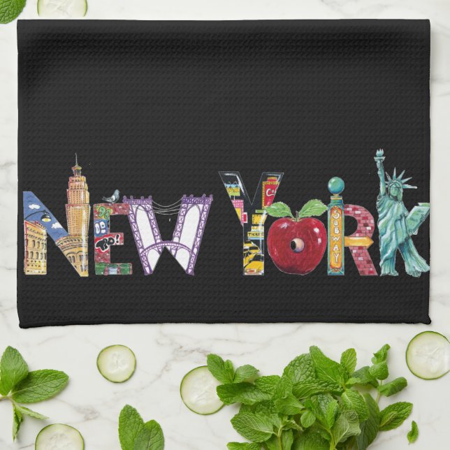 New- YorkGeschirrtuch Geschirrtuch (Gefaltet)