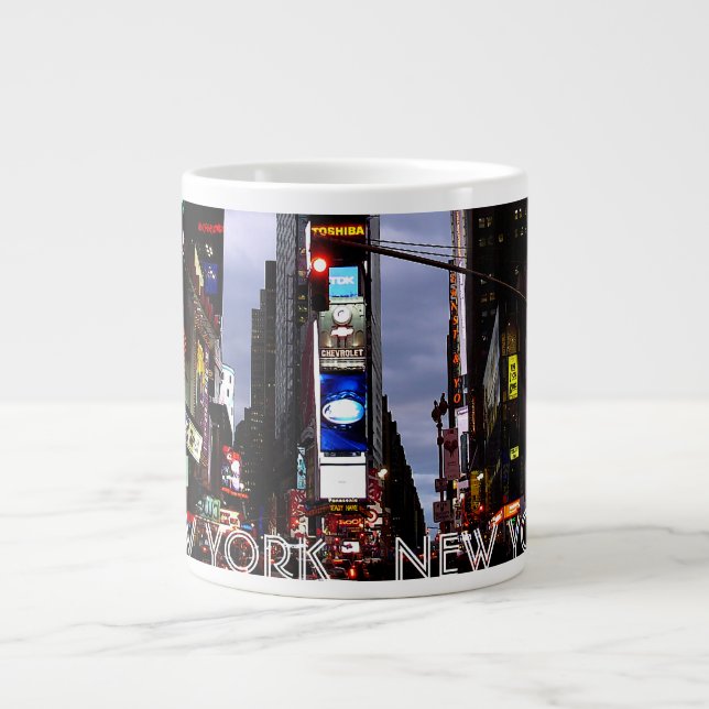 New- YorkKaffeetasse-Times- Squareandenken-Tassen Jumbo-Tasse (Vorderseite)