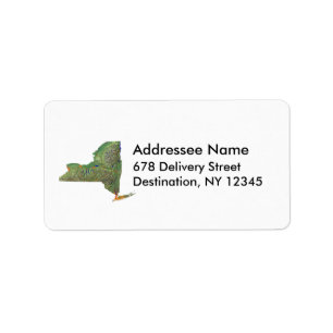 New- Yorkkarten-Adressen-Etikett Adressaufkleber