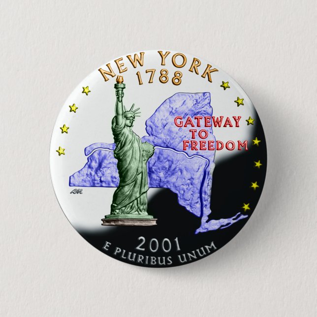 New- Yorkknopf Button (Vorderseite)