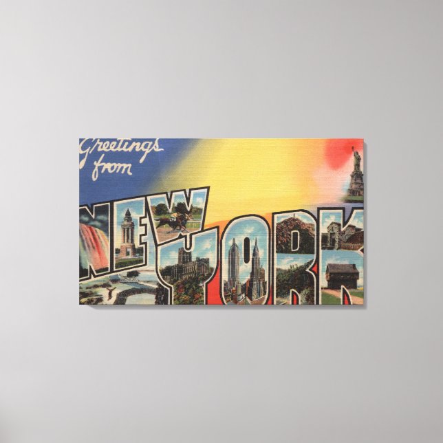 New YorkLarge Letter ScenesNew York Staat 2 Leinwanddruck (Vorderseite)