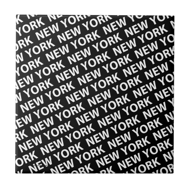 New- Yorkmuster-Weiß Fliese (Vorderseite)