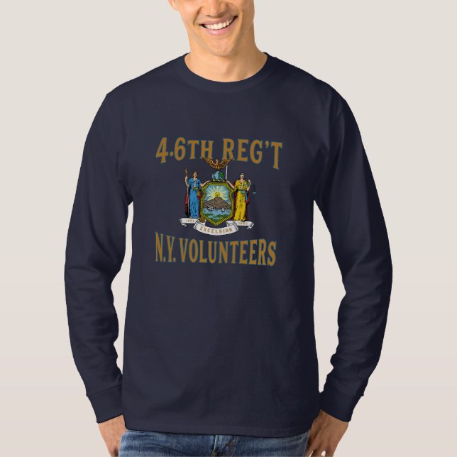 New Yorks 46. Regiment - Ziviler Krieg LS T-Shirt (Vorderseite)