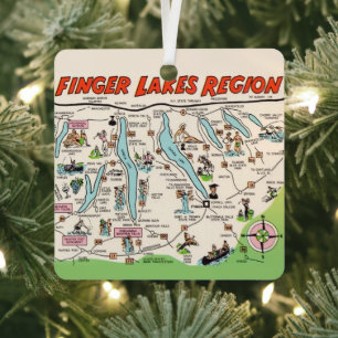 New Yorks Finger Lakes Ornament Aus Metall