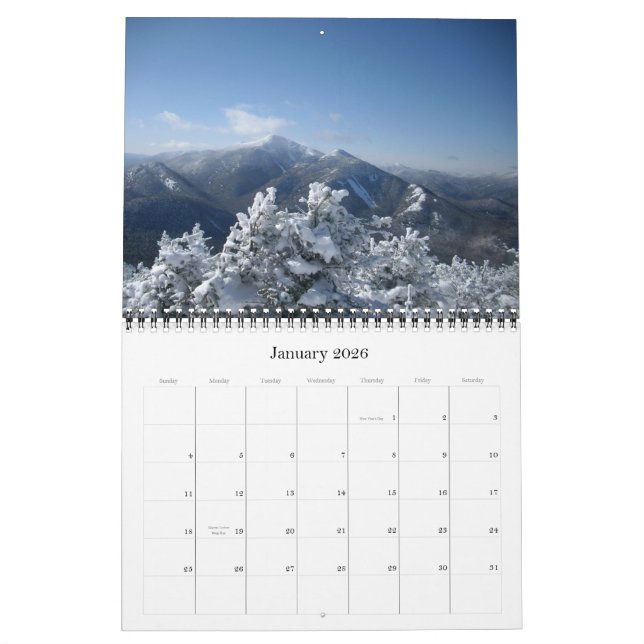 New Yorks schönste Landschaften Kalender (Jan 2026)