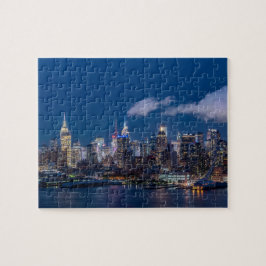 New- YorkSkyline am Nachtpuzzlespiel