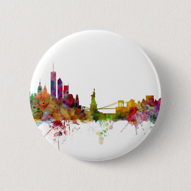 New- YorkSkyline Button (Vorderseite)