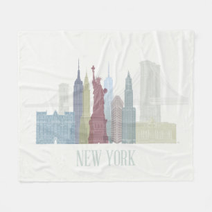 New- YorkSkyline Fleecedecke