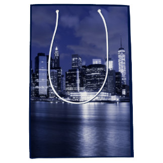 New- YorkSkyline gebadet im Blau Mittlere Geschenktüte
