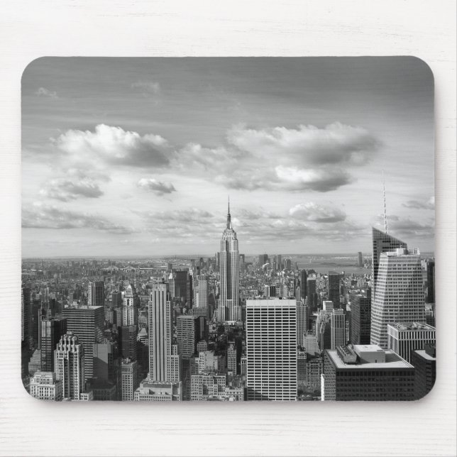 New- YorkSkyline in Schwarzweiss Mousepad (Vorne)