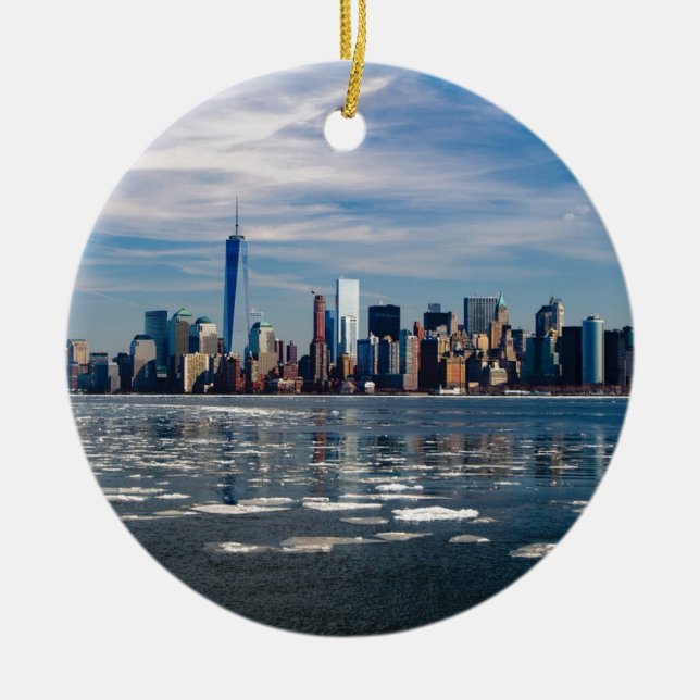 New- YorkSkyline-New- York Citystadt Manhattan Keramikornament (Vorne)