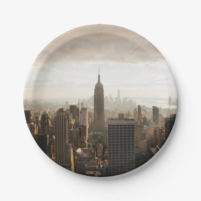 New- YorkSkyline Pappteller (Vorderseite)