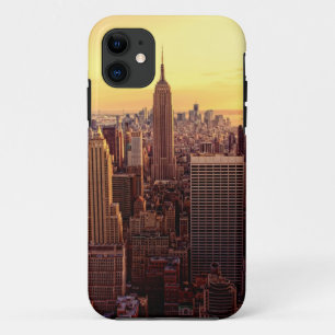 New Yorkskylinestadt mit Reich-Staat iPhone 11 Hülle