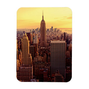 New Yorkskylinestadt mit Reich-Staat Magnet