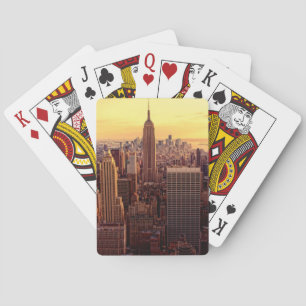 New Yorkskylinestadt mit Reich-Staat Spielkarten