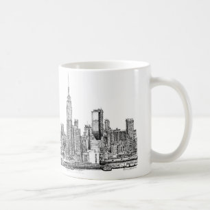 New- YorkSkylinetinte Kaffeetasse