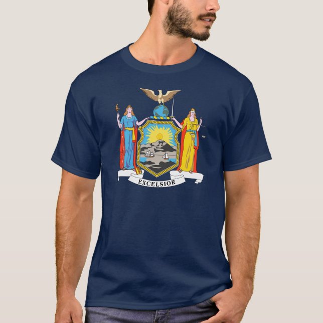 New- YorkStaats-Flagge T-Shirt (Vorderseite)