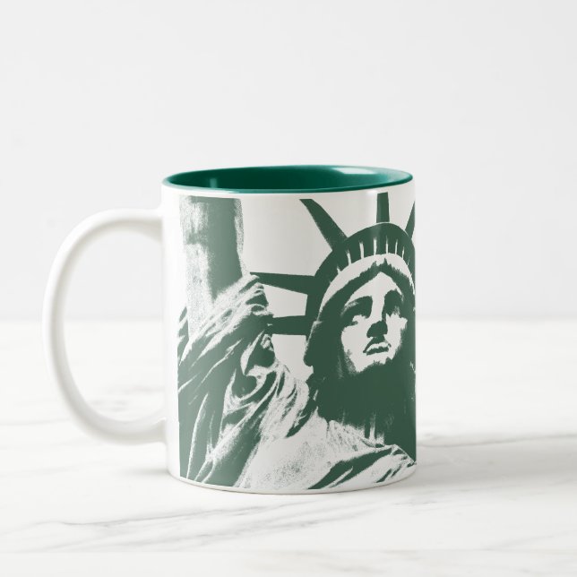 New- YorkTassen-New- Yorkfreiheitsstatue Zweifarbige Tasse (Links)
