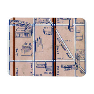 NEW- YORKuntergrundbahn MAP, 1940 2 Magnet