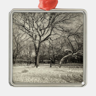 New- Yorkwinter - East Village-Schnee Ornament Aus Metall