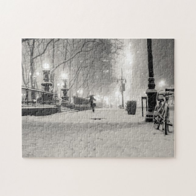 New- Yorkwinter - Snowy-Nacht - Bryant-Park (Horizontal)