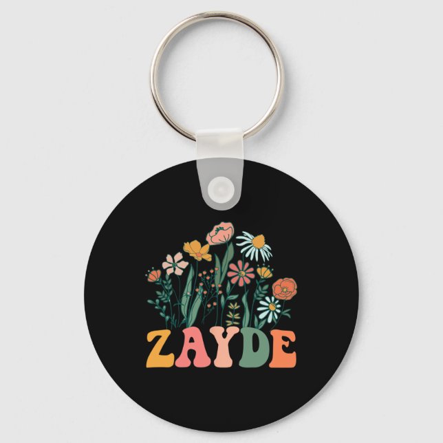 New Zayde Wildflower First Birthday &amp; Baby Sho Schlüsselanhänger (Vorderseite)