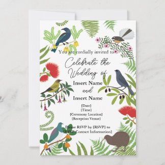 New Zealand Bird Wedding Einladung