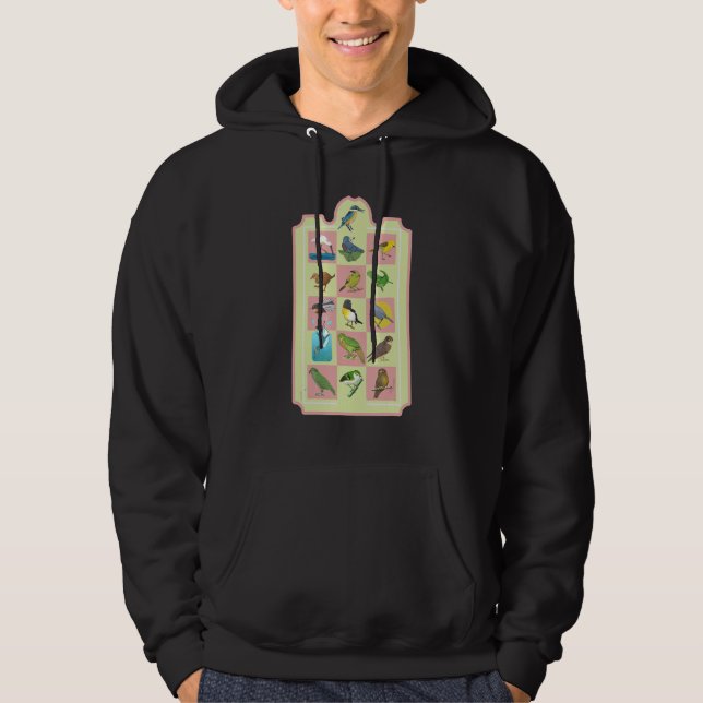 New Zealand BIRDS PATTERN Hoodie (Vorderseite)
