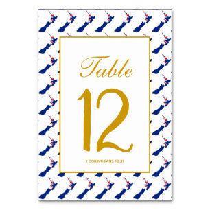 NEW ZEALAND Celebration Wedding Banquet Tischnummer