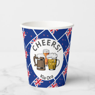NEW ZEALAND Cheers Kia Ora Beer Pappbecher