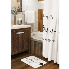 New Zealand Cycling Heartbeat Kiwi Bike Gift Badematte