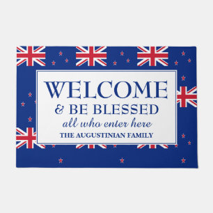 NEW ZEALAND Familie Willkommen Türmchen Fußmatte
